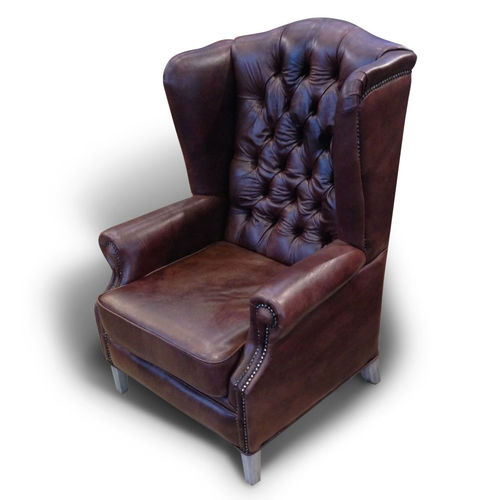 Klassischer Sessel - HEMINGWAY - Ecomatrix SRL - Leder / Ohren / Bergère-Stil