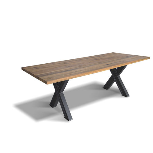 Moderner Tisch - KREUZ - Ecomatrix SRL - Eiche / Massivholz / geöltes Holz