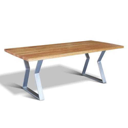 Moderner Tisch - SIGMA - Ecomatrix SRL - Eiche / geöltes Holz / Gestell aus rostfreiem Edelstahl