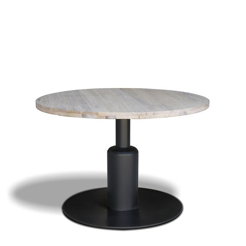 Moderner Tisch - BOUTEILLE - Ecomatrix SRL - Eiche / geöltes Holz / Gestell aus Stahl