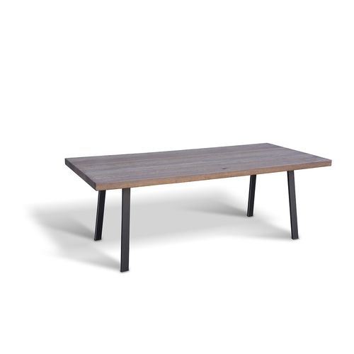 Moderner Tisch - INKA - Ecomatrix SRL - Eiche / geöltes Holz / Gestell aus Stahl