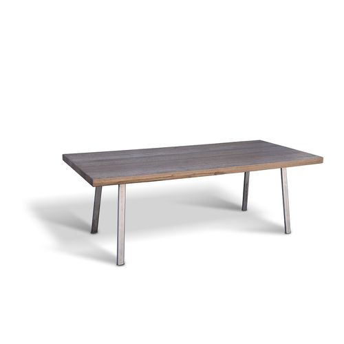 Moderner Tisch - TEDDY - Ecomatrix SRL - Eiche / geöltes Holz / Gestell aus Stahl