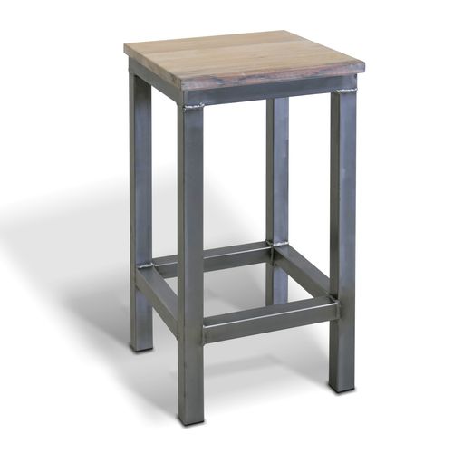 Moderner Barhocker - VINO - Ecomatrix SRL - Eiche / Gestell aus Stahl