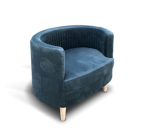 Moderner Sessel - PERLA - Ecomatrix SRL - Samt / schwarz / blau