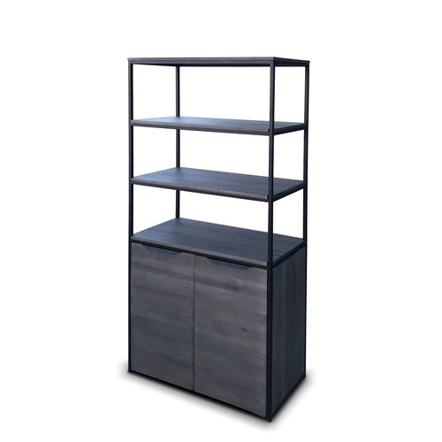 Hohes Sideboard - AACHEN - Ecomatrix SRL - modern / Eiche / Stahl