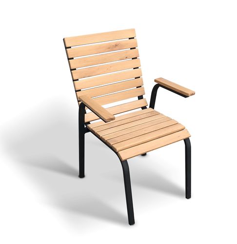 Moderner Stuhl - TERRACE  - Ecomatrix SRL - für den Innenraum / Eiche / Gestell aus Stahl
