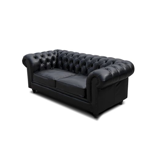 Chesterfield-Sofa - SHORT - Ecomatrix SRL - Leder / braun / grau