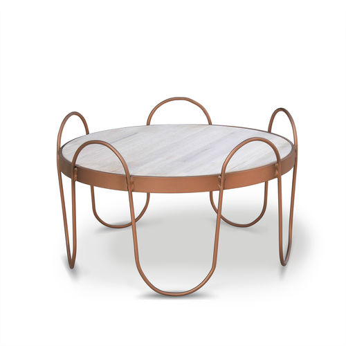 Tisch / rustikaler Stil - GOLDEN AGE - Ecomatrix SRL - Eiche / Gestell aus Stahl / rund