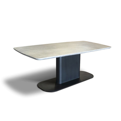 Moderner Tisch - MATTHIAS  - Ecomatrix SRL - Eiche / Gestell aus Stahl / Gestell aus bemaltem Stahl