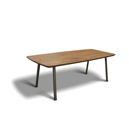 Moderner Tisch - TEDDY 2  - Ecomatrix SRL - Eiche / Gestell aus Stahl / Gestell aus bemaltem Stahl