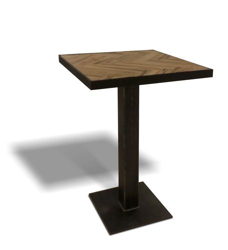 Moderner Stehtisch - Ecomatrix SRL - Eiche / Gestell aus Stahl / Gestell aus bemaltem Stahl