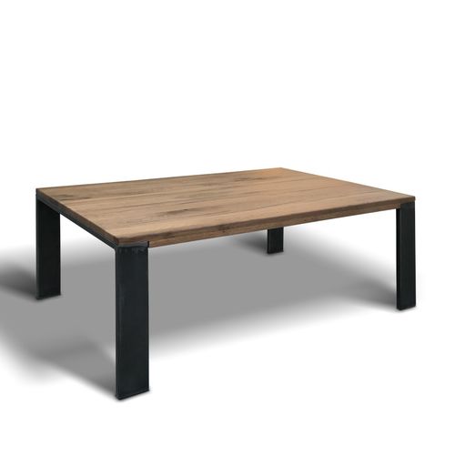 Moderner Couchtisch - GEORG - Ecomatrix SRL - Eiche / Gestell aus bemaltem Stahl / rechteckig