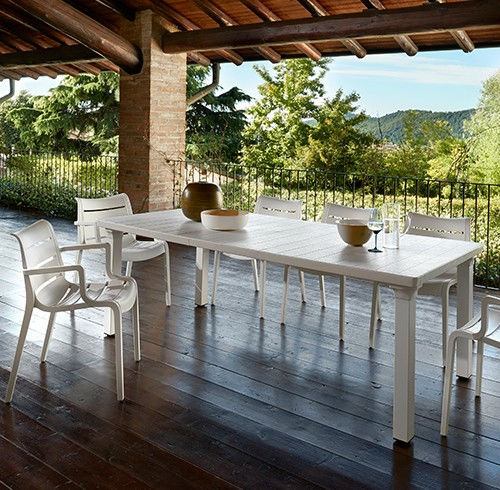Moderner Tisch - Per3 - SCAB GIARDINO SPA - Technopolymer / Gestell aus Aluminium / rechteckig