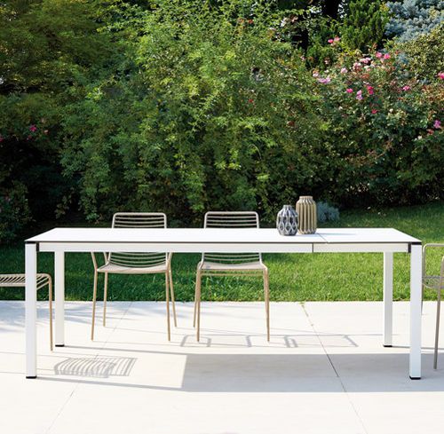 Moderner Esstisch - Pranzo - SCAB GIARDINO SPA - Laminat / Gestell aus galvanisiertem Stahl / rechteckig
