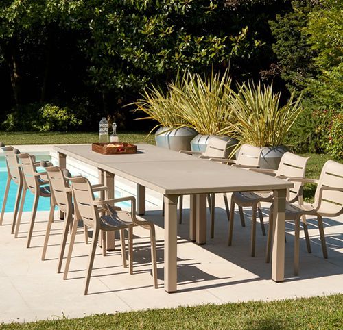 Moderner Esstisch - Ercole - SCAB GIARDINO SPA - Technopolymer / Gestell aus Technopolymer / rechteckig