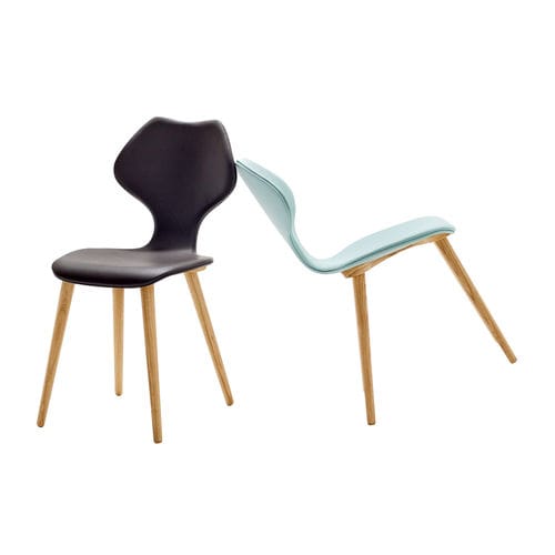 Moderner Stuhl - FRIDA - sixay furniture - für den Innenraum / Leder / Eiche