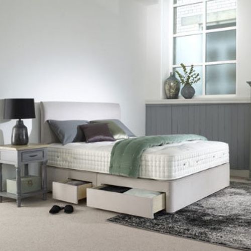 Doppelbett-Matratze - Elba 11,000 - HARRISON SPINKS - Taschenfederkern / Viskose / weiß