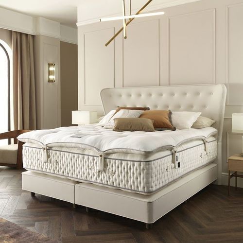 Doppelbett-Matratze - LUXURY ENHANCER 12 000 - HARRISON SPINKS - Federkern / weiß / Baumwolle
