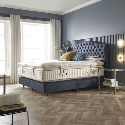 Doppelbett-Matratze - LUXURY ENHANCER 9 000 - HARRISON SPINKS - Federkern / weiß / Baumwolle