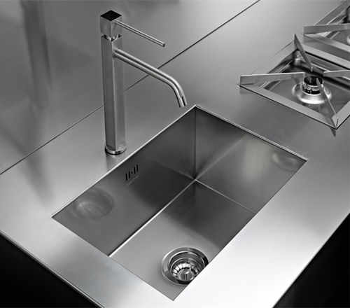 Stahl-Arbeitsplatte - HOLES - STEEL TIME SRL - für Küche