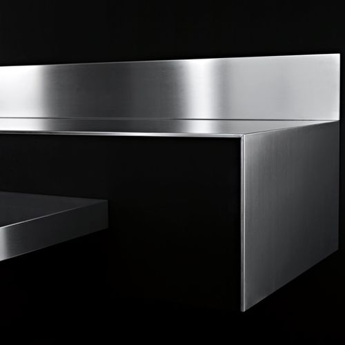 Edelstahl-Arbeitsplatte - SIDE / BACK PANELS - STEEL TIME SRL - für Küche / poliert / maßgefertigt