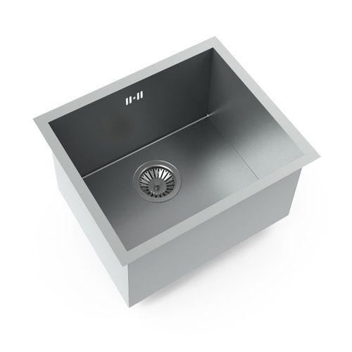 Einbeckenspüle - MOMENTO L400 - STEEL TIME SRL - ohne Abtropffläche / Edelstahl / einbaufähig