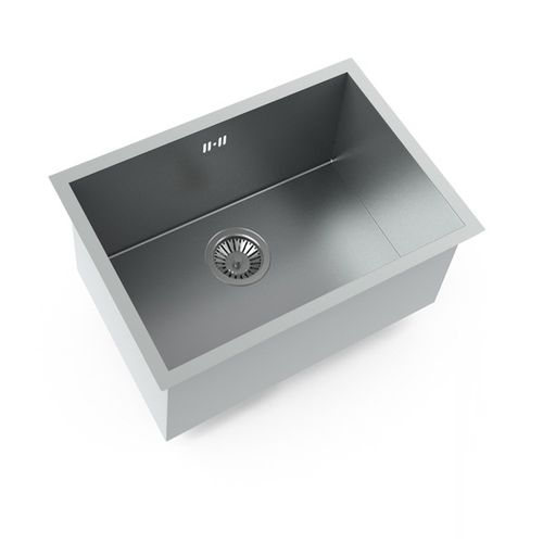 Einbeckenspüle - MOMENTO L500 - STEEL TIME SRL - ohne Abtropffläche / Edelstahl / einbaufähig