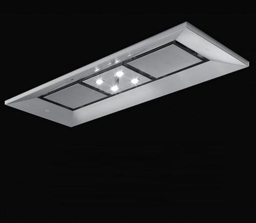 Deckenmontierter Dunstabzug - CIELO 880 - STEEL TIME SRL - mit integrierter Beleuchtung