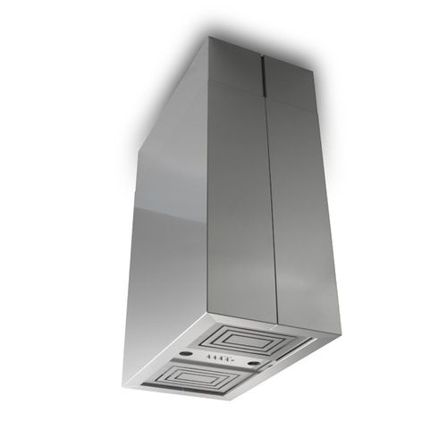 Wandabzugshaube - CUBO PLUS - STEEL TIME SRL - Insel / mit integrierter Beleuchtung / originelles Design