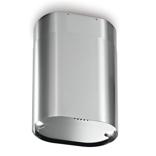 Wandabzugshaube - CAPPA OVALE ISOLA INOX O BIANCO OPACO - STEEL TIME SRL - Insel / mit integrierter Beleuchtung / originelles Design