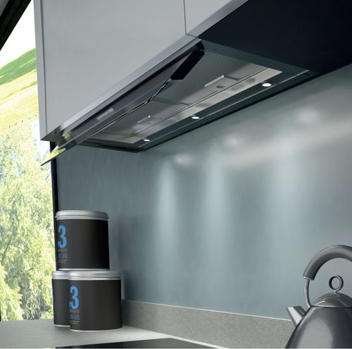 Einbaudunstabzug - CAPPA SOTTOPENSILE SEGRETA CON BARRA LED  - STEEL TIME SRL - mit integrierter Beleuchtung / originelles Design