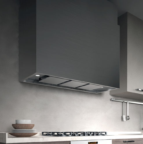 Wandabzugshaube - CAPPA ATTIVA PARETE INOX BIANCO OPACO - STEEL TIME SRL - mit integrierter Beleuchtung