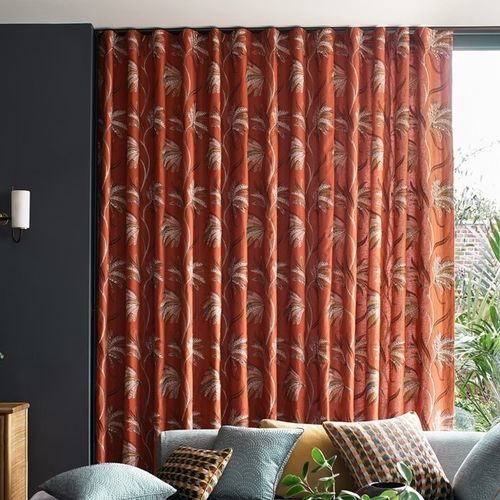 Vorhangstoff - PLUMERA  - Jane Churchill - Blumenmotive / Polyester / Baumwolle
