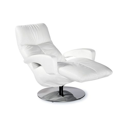 Moderner Relaxsessel - Ray - STRÄSSLE Switzerland AG - Leder / mit Fußstütze / schrägstellbar