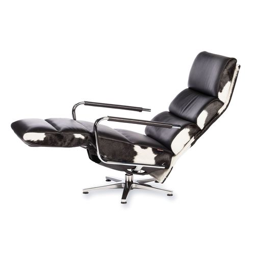 Moderner Relaxsessel - Nora - STRÄSSLE Switzerland AG - Leder / mit Fußstütze / schrägstellbar