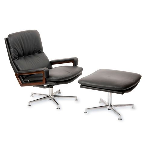 Moderner Sessel - King - STRÄSSLE Switzerland AG - Leder / mit Fußstütze / weiß