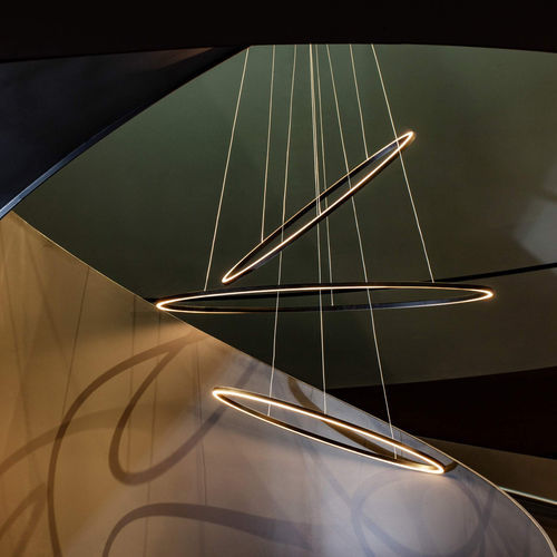 Hängelampe - ELLISSE TRIPLE - NEMO - Aluminium / extrudiertes Aluminium / Marmor