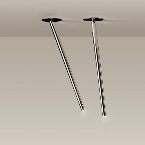 Moderne Deckenleuchte - CANNA NUDA - NEMO - rohrförmig / sandgestrahltes Glas / Metall