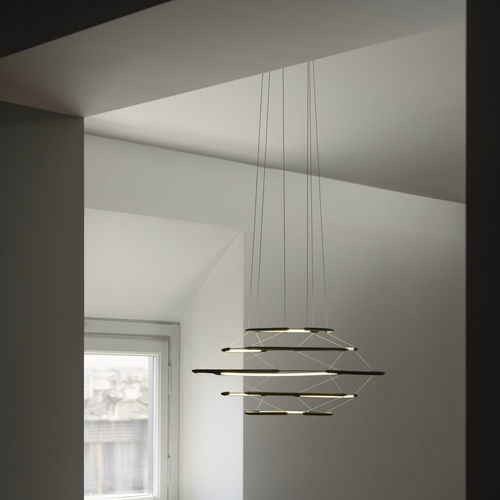 Moderner Kronleuchter - DROP 5 - NEMO - Aluminium / für Gewerbegebrauch / mit geometrischen Motiven