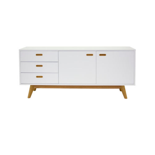 Sideboard / skandinavisches Design - BESS : ART 2175 - Tenzo AB - lackiertes Holz / Eiche / weiß