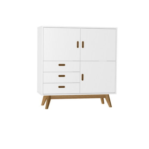 Hohes Sideboard - BESS : 2166 - Tenzo AB - skandinavisches Design / lackiertes Holz / Eiche