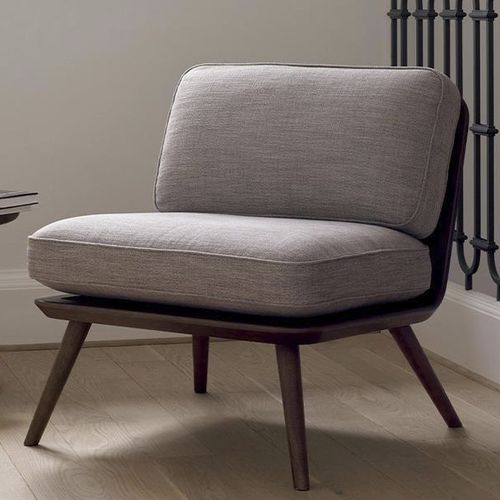 Kaminsessel / skandinavisches Design - SPINE LOUNGE  - Fredericia Furniture - Stoff / Leder / Eiche
