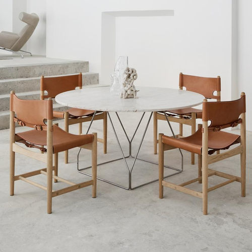 Esszimmerstuhl / skandinavisches Design - THE SPANISH - Fredericia Furniture - für den Innenraum / Leder / Gestell aus Eiche