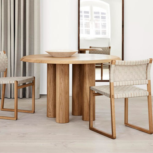 Moderner Esstisch - ISLETS - Fredericia Furniture - Eiche / Gestell aus Eiche / rund