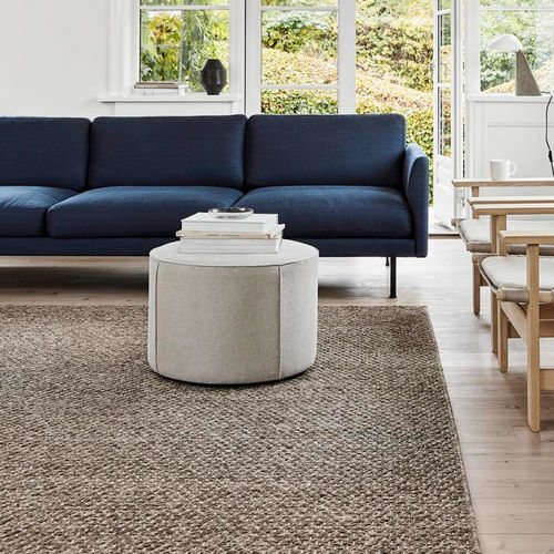 Modernes Sitzkissen - Mono - Fredericia Furniture - Stoff / Leder / rund