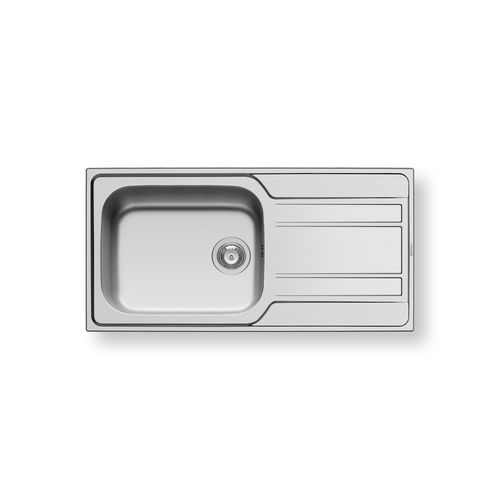 Einbeckenspüle - ZEDA EXTRA 1B 1D - PYRAMIS Deutschland GmbH - mit Abtropffläche / Edelstahl / einbaufähig