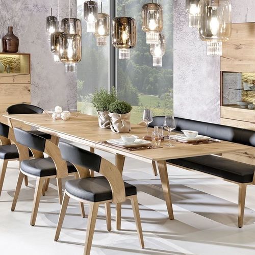 Moderner Esstisch - V-Cube CS series - Voglauer Möbelwerk Gschwandtner & Zwilling GmbH & Co. KG - Eiche / Gestell aus Eiche / rechteckig