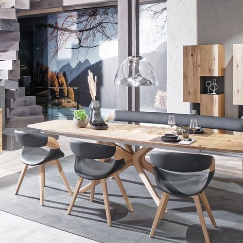 Moderner Esszimmerstuhl - V-Alpin - Voglauer Möbelwerk Gschwandtner & Zwilling GmbH & Co. KG - für den Innenraum / Stoff / Leder