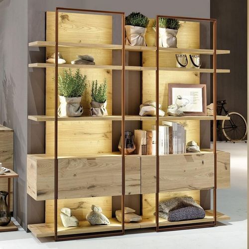 Modernes Regal - V-Cube - Voglauer Möbelwerk Gschwandtner & Zwilling GmbH & Co. KG - Eiche / für Wohnzimmer / mit Stauraum