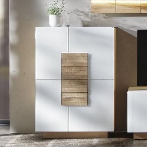 Hohes Sideboard - V-Montana  - Voglauer Möbelwerk Gschwandtner & Zwilling GmbH & Co. KG - modern / Eiche / Nussbaum
